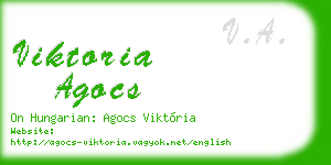 viktoria agocs business card